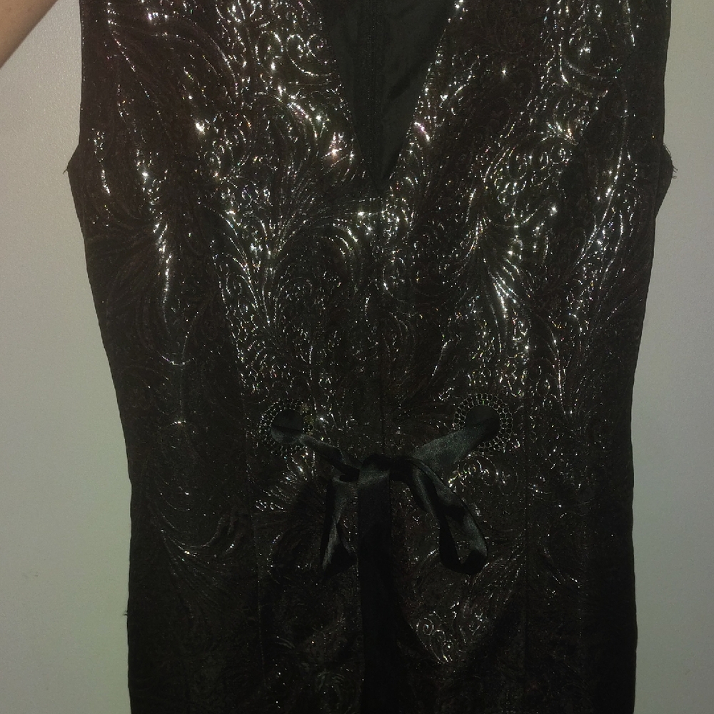 Dress Barn Black and Silver Wedding Dress